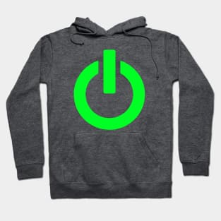 Power Button - Green Symbol Hoodie